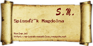 Spissák Magdolna névjegykártya